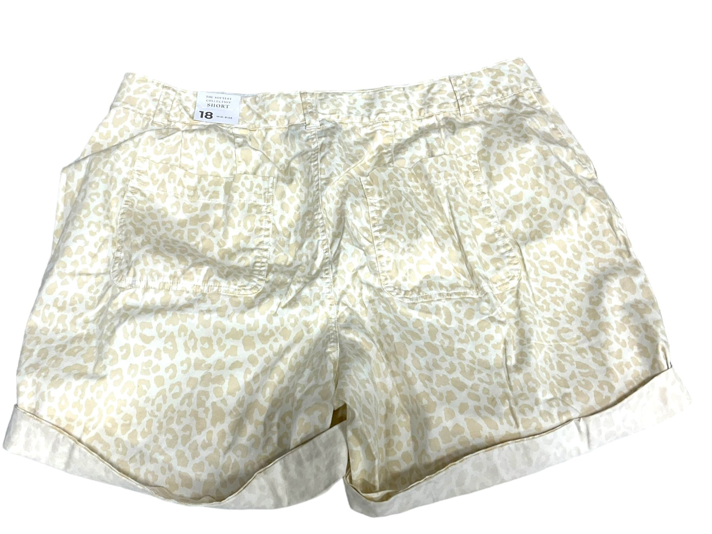 Tan & White Shorts Lane Bryant, Size 18