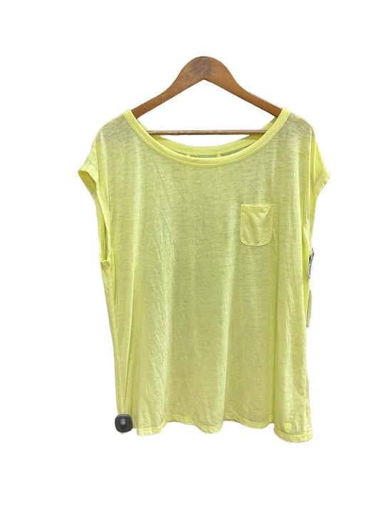 Yellow Top Short Sleeve Talbots, Size 2x