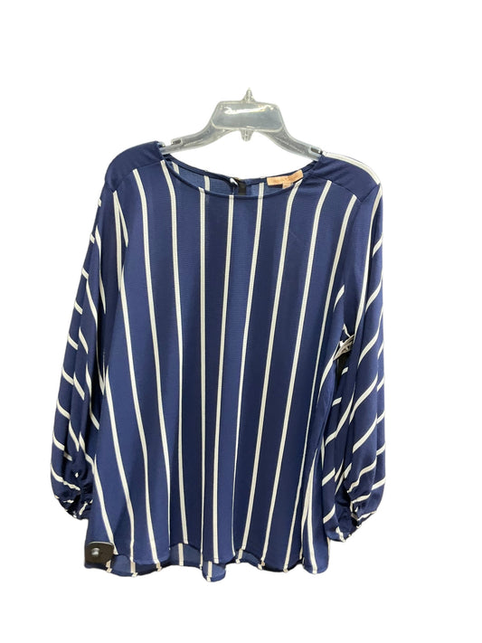 Blue & White Top Long Sleeve Gibson And Latimer, Size Xl