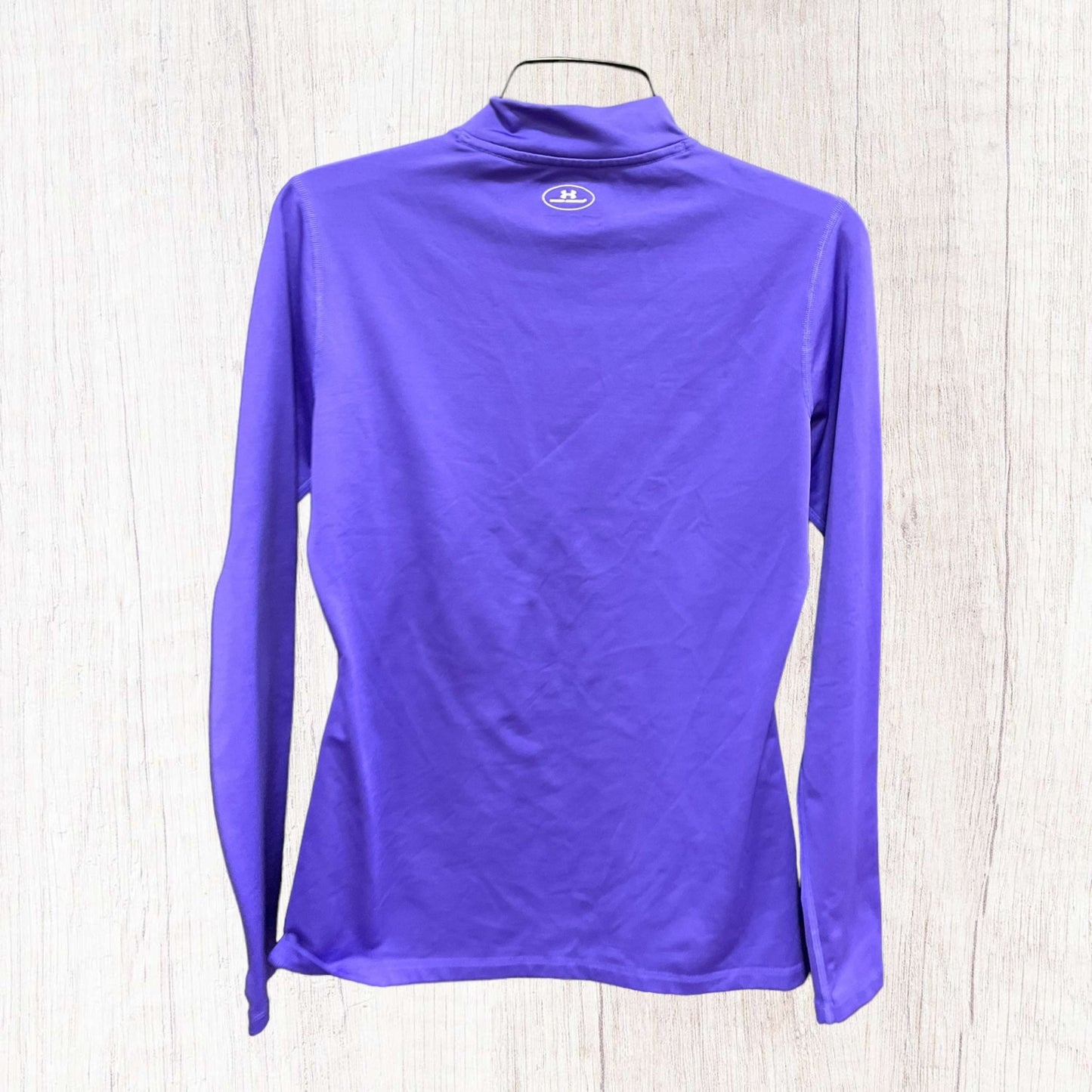 Athletic Top Long Sleeve Crewneck By Under Armour In Purple, Size: L