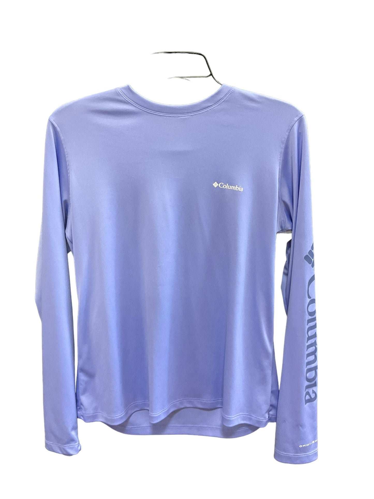 Blue Athletic Top Long Sleeve Crewneck Columbia, Size M