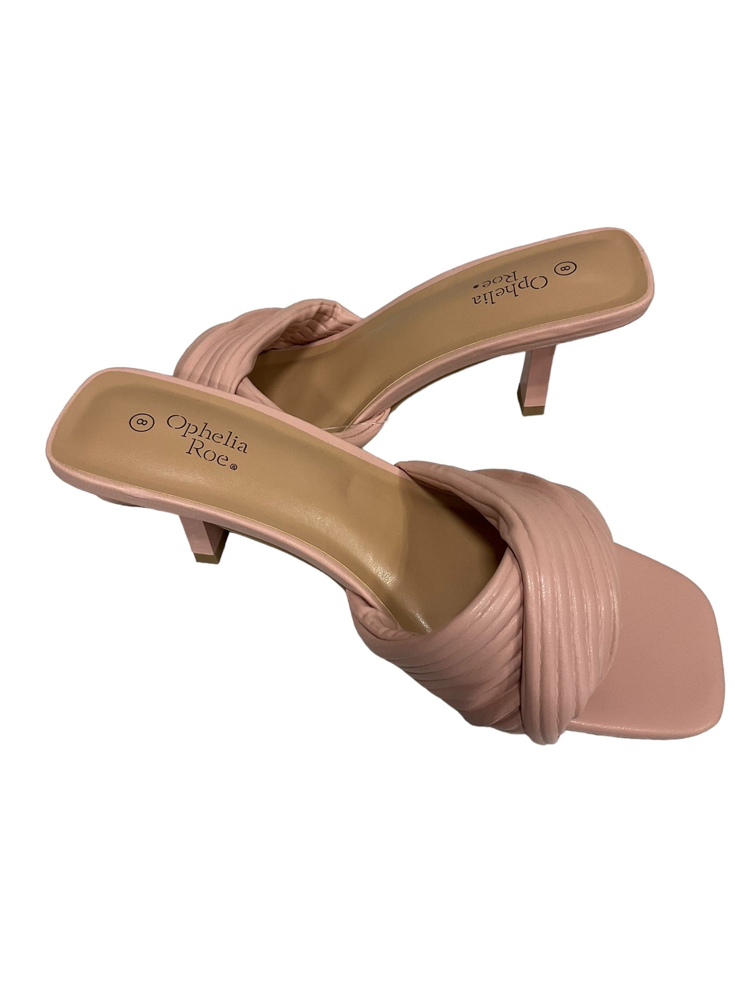 Pink Sandals Heels Block Ophelia Roe, Size 8