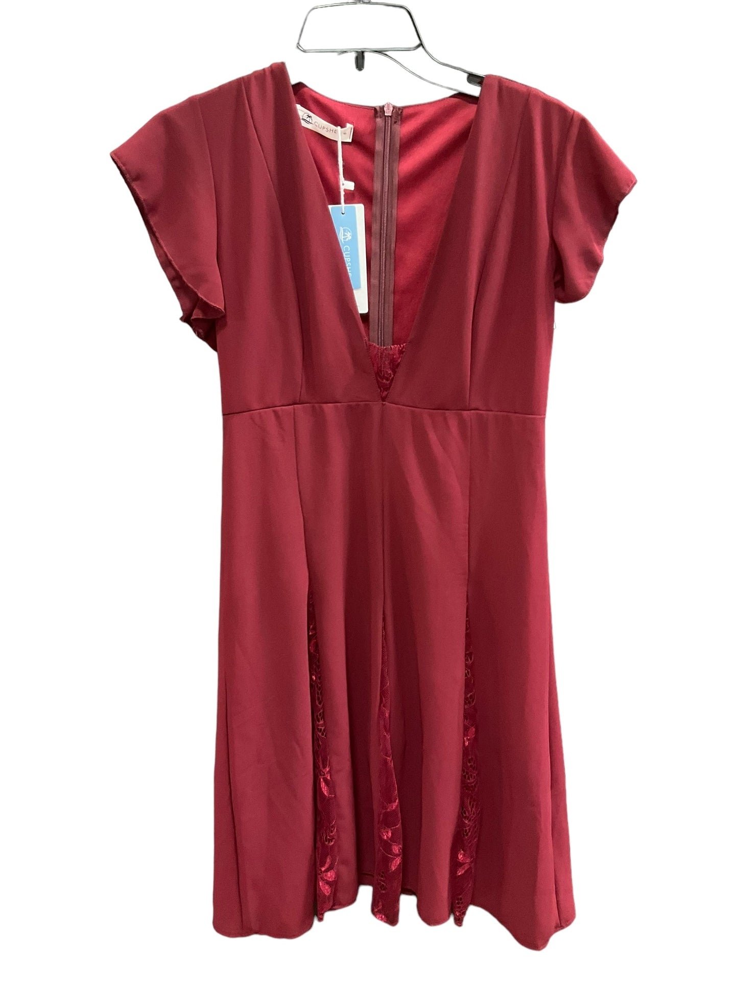 Red Dress Casual Midi Cupshe, Size S