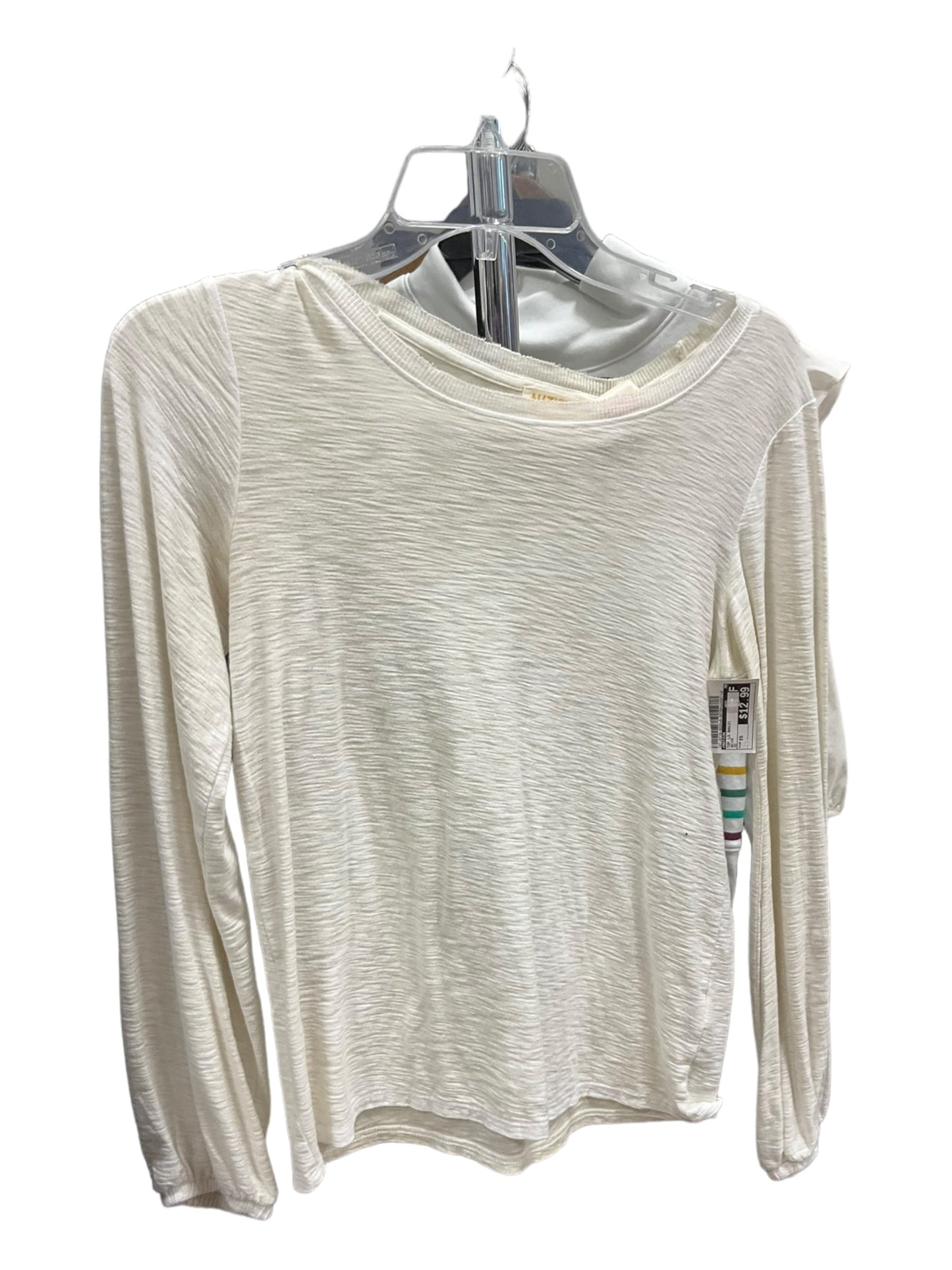 Beige Top Long Sleeve Basic Nation, Size Xs