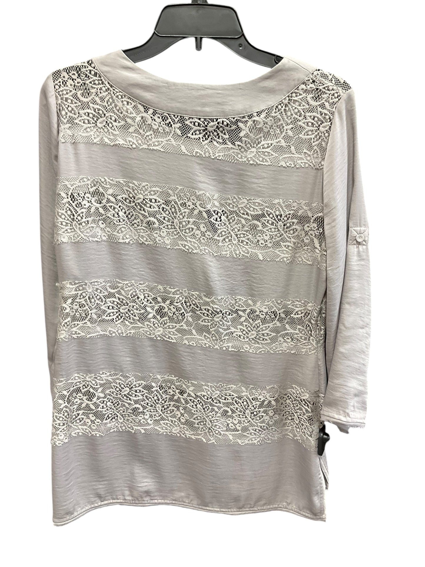 Top Long Sleeve By Bcbgmaxazria In Grey, Size: S