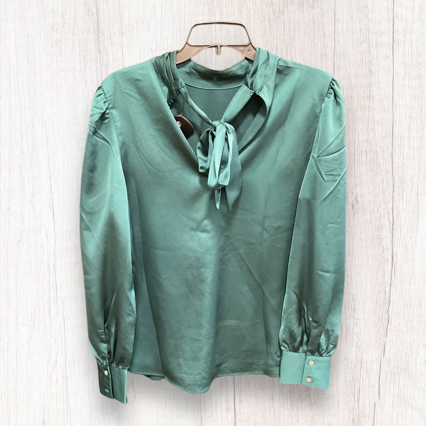 Green Top Long Sleeve Loft, Size M