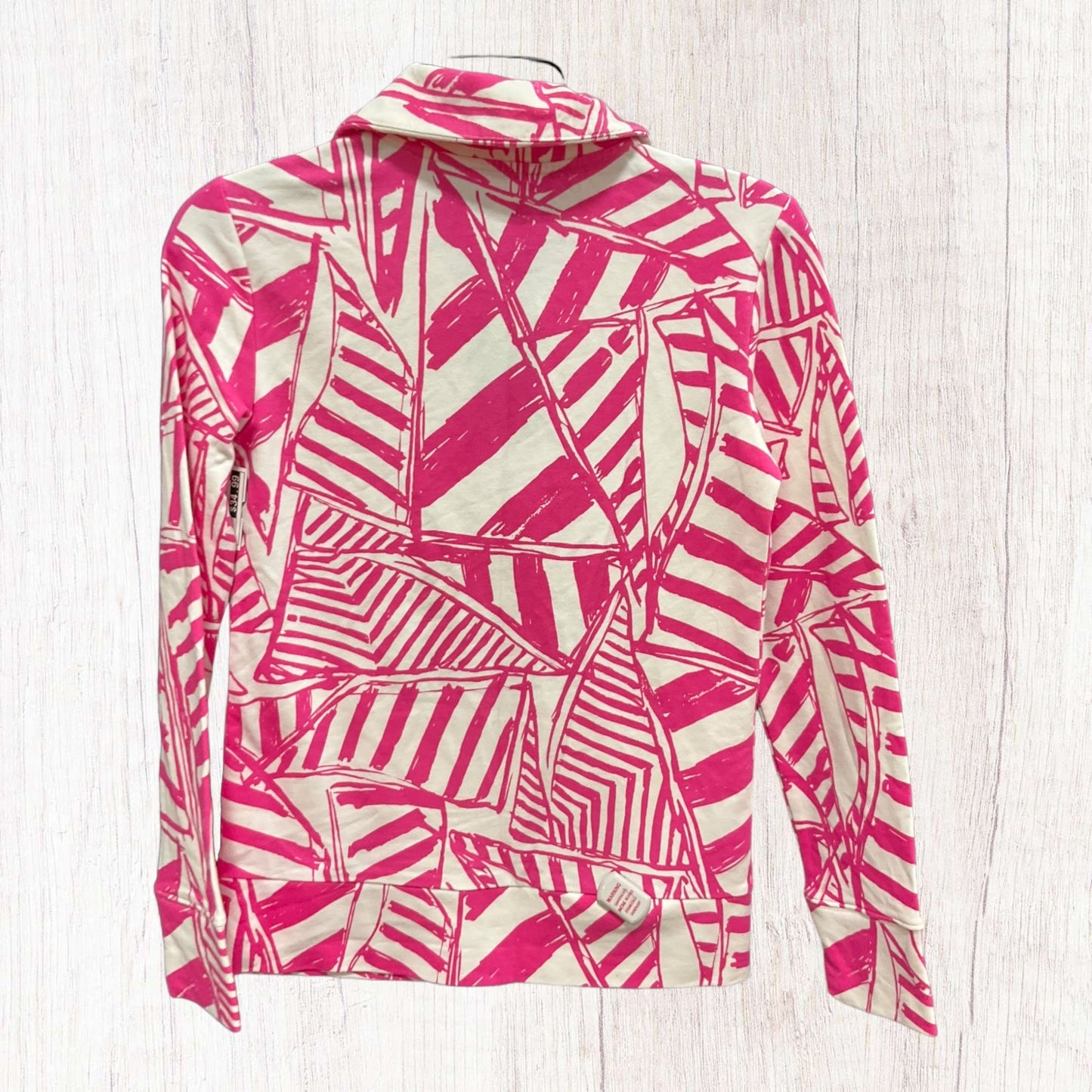 Athletic Jacket By Lilly Pulitzer In Pink & White, Size: Xs