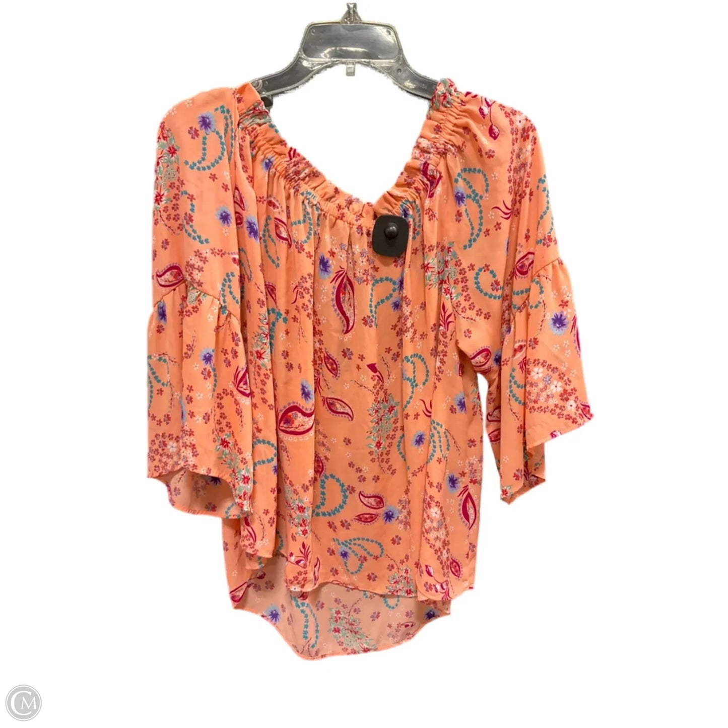 Top 3/4 Sleeve By Boutique + In Peach, Size: 1x