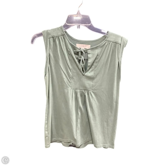 Top Sleeveless By Loft In Green, Size: S