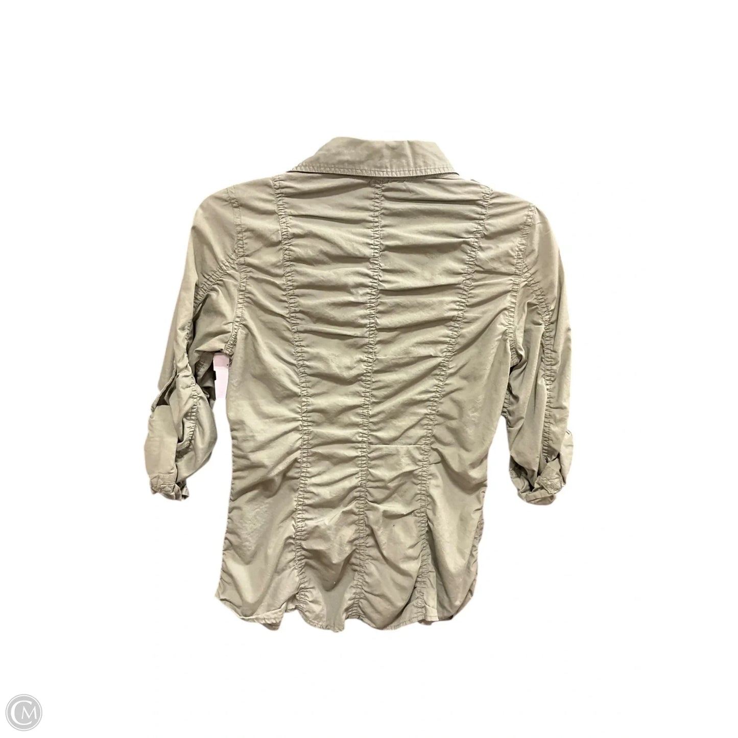 Blouse Long Sleeve By Express In Green, Size: Xs