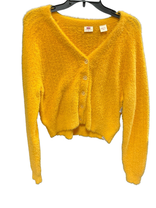 Sweater Cardigan By Levis In Yellow, Size: M