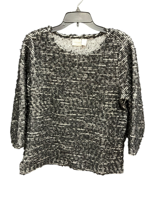 Sweater By Chicos In Black & White, Size: M