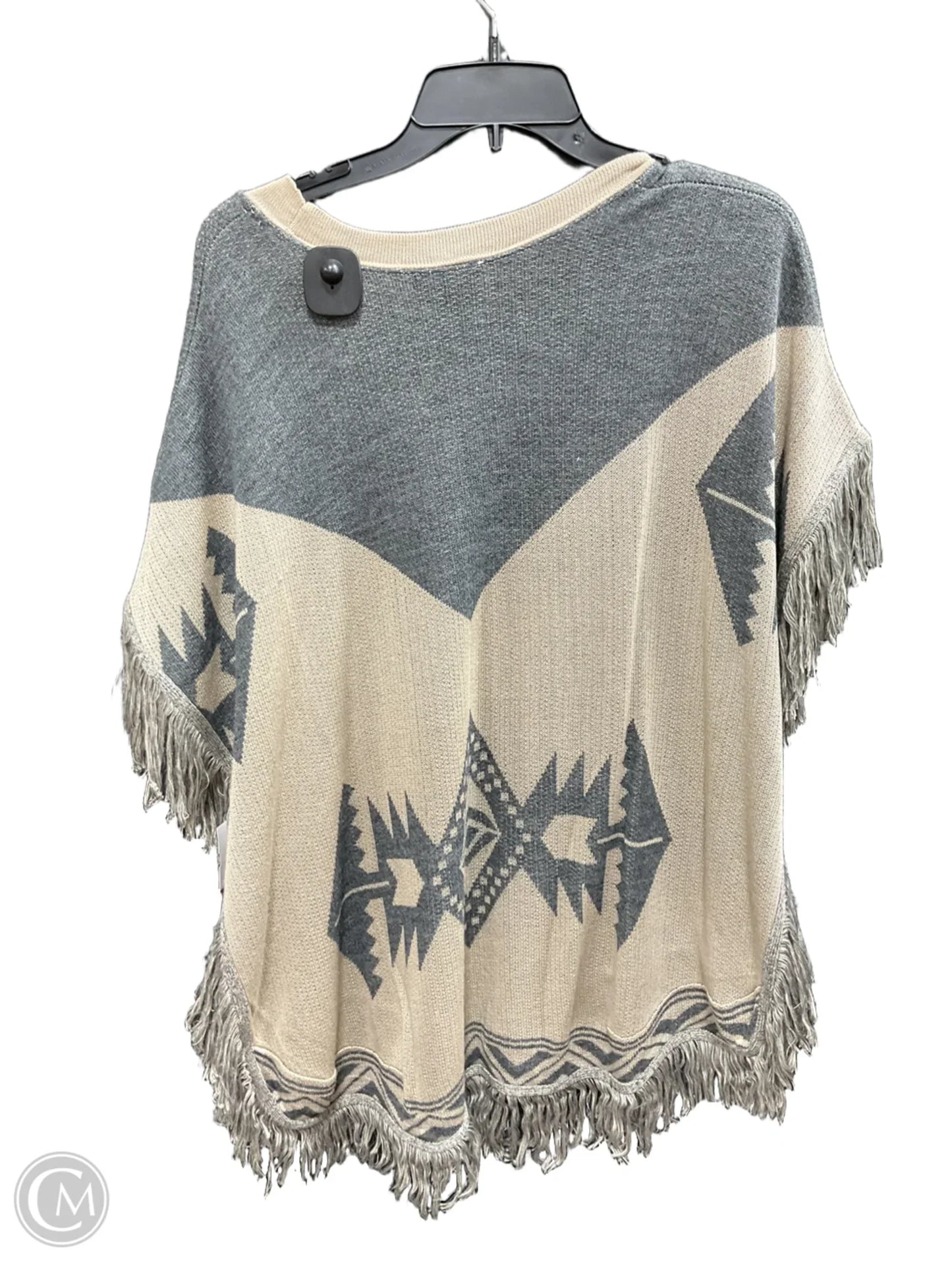 Poncho By Clothes Mentor In Taupe, Size: S