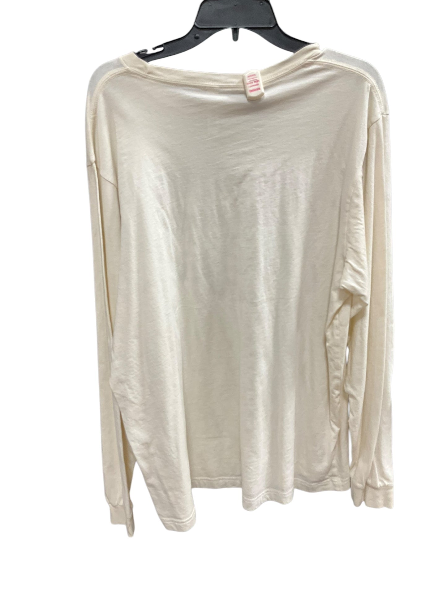 Top Long Sleeve Basic By Bella + Canvas In Cream, Size: 2x