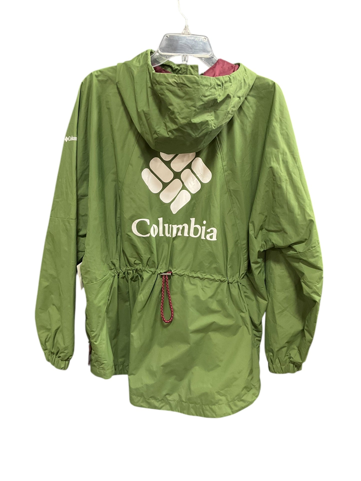 Jacket Windbreaker By Columbia In Green, Size: L