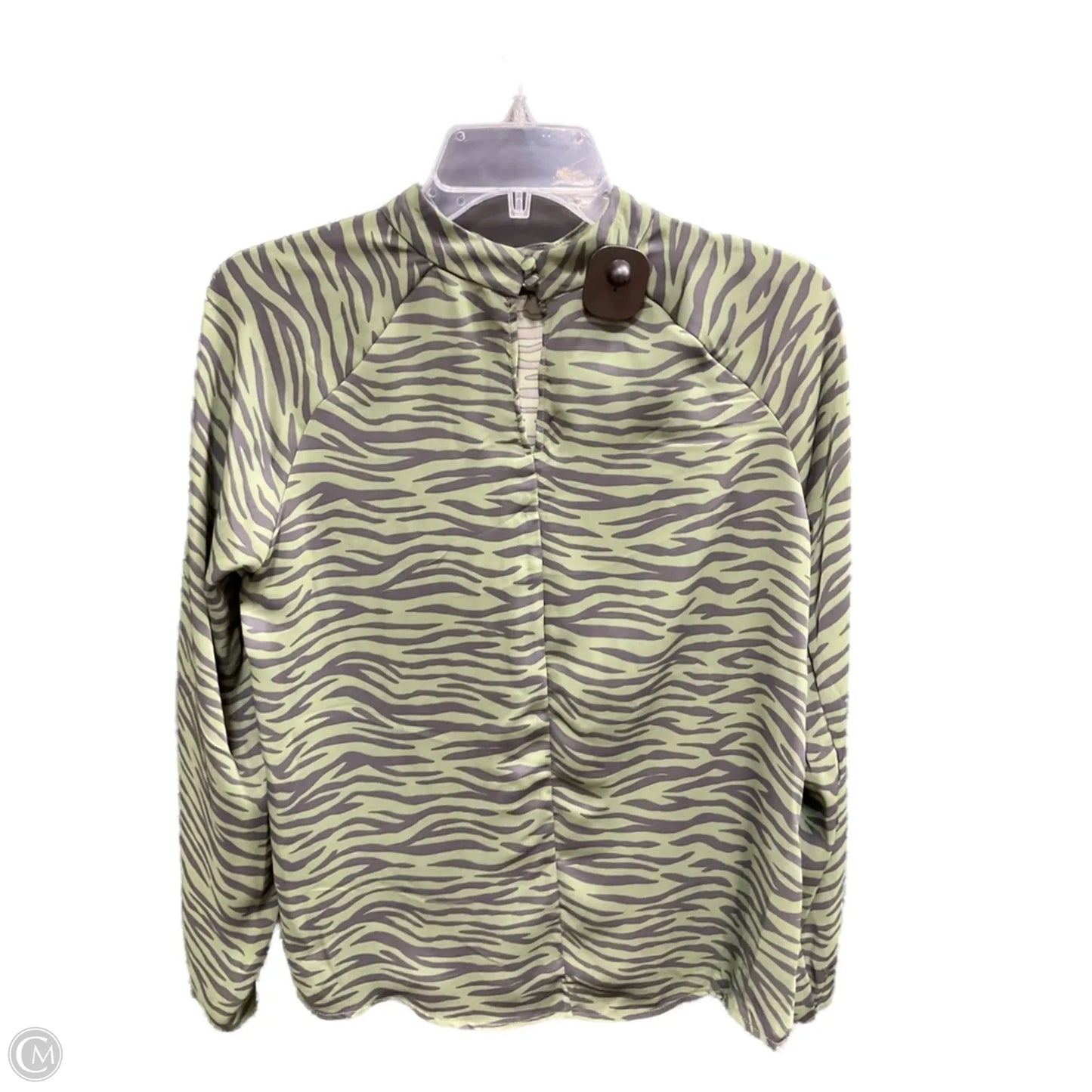 Top Long Sleeve By Ophelia Roe In Zebra Print, Size: S