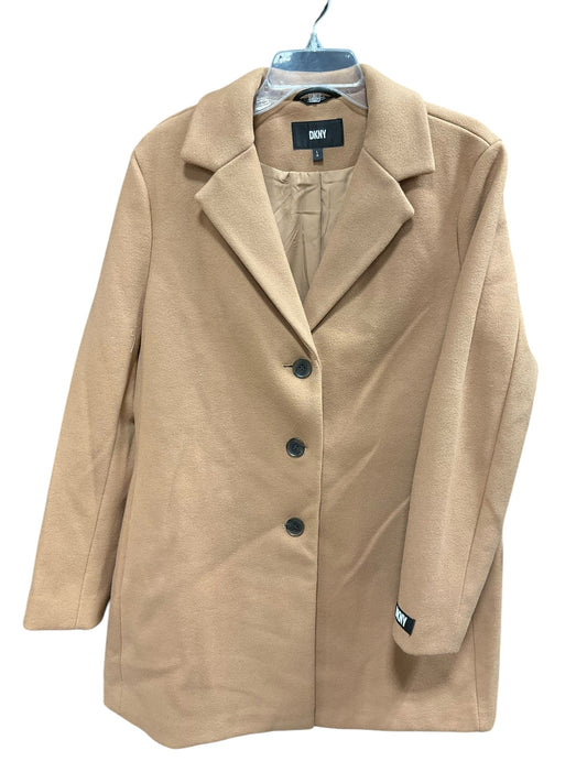 Coat Peacoat By Dkny In Tan, Size: L