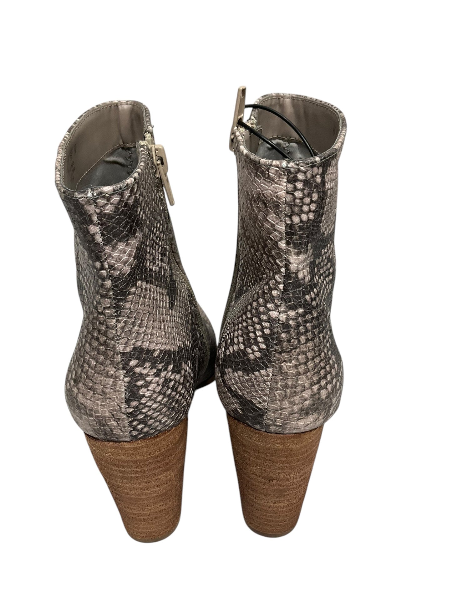 Boots Ankle Heels By Carlos Santana In Snakeskin Print, Size: 7