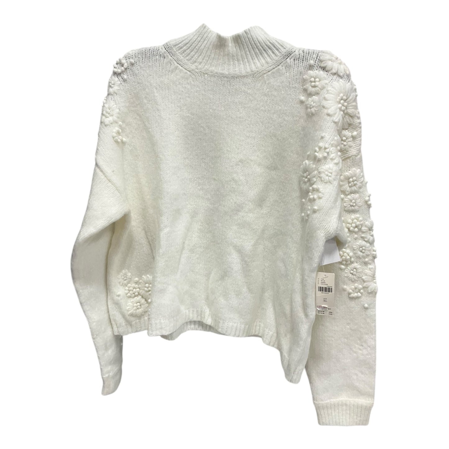 Sweater By Anthropologie In Cream, Size: Xl