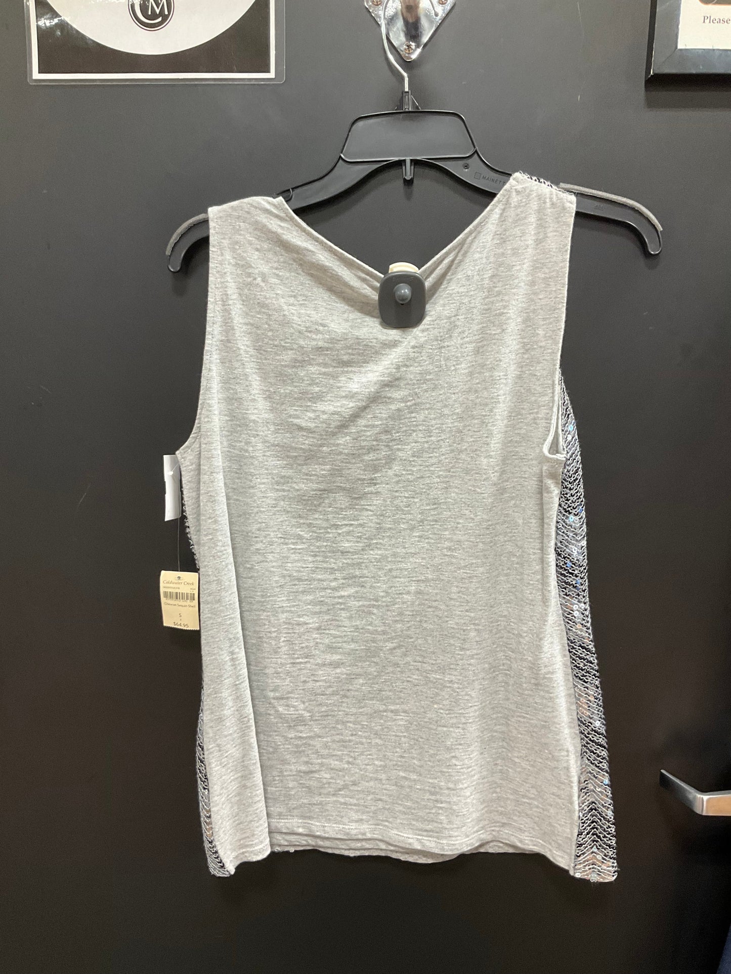 Top Sleeveless By Coldwater Creek In Grey, Size: S