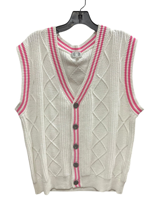 Vest Sweater By Bp In Cream & Pink, Size: S