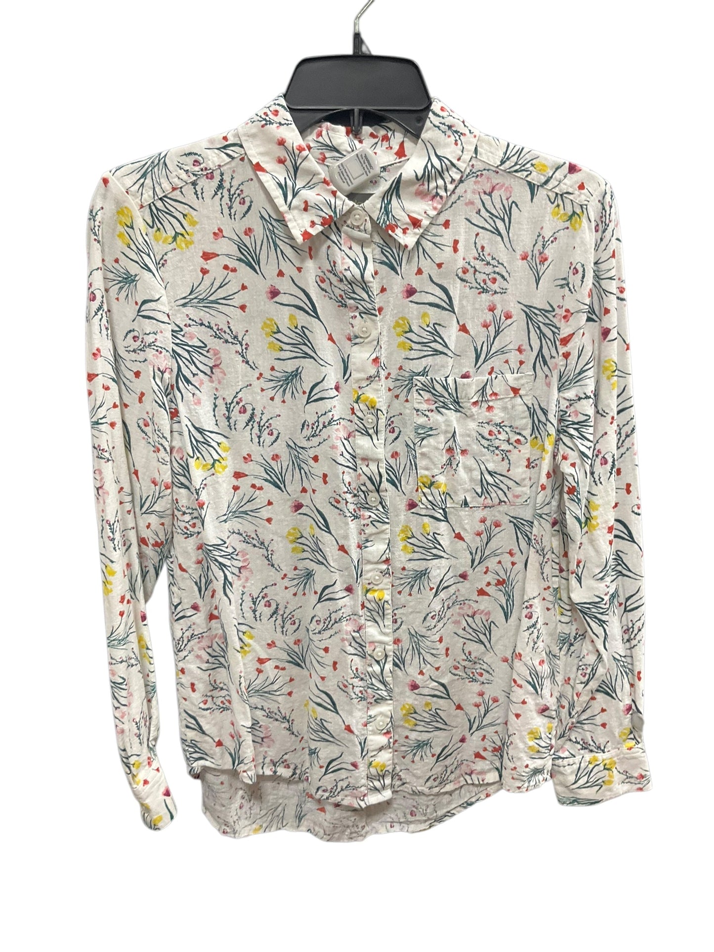 Blouse Long Sleeve By Style And Company In Floral Print, Size: S