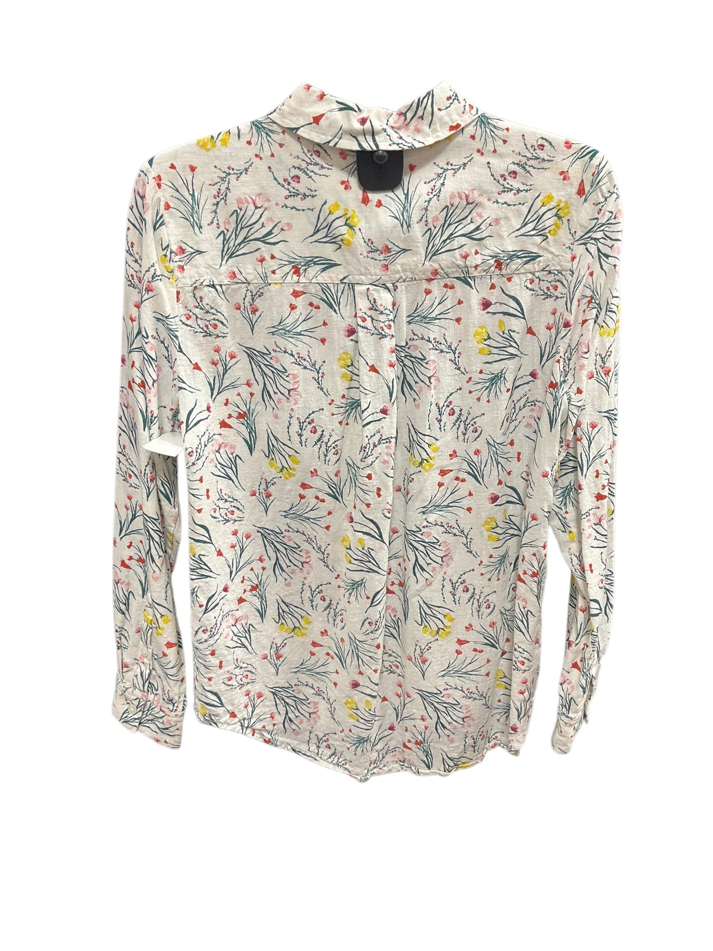 Blouse Long Sleeve By Style And Company In Floral Print, Size: S