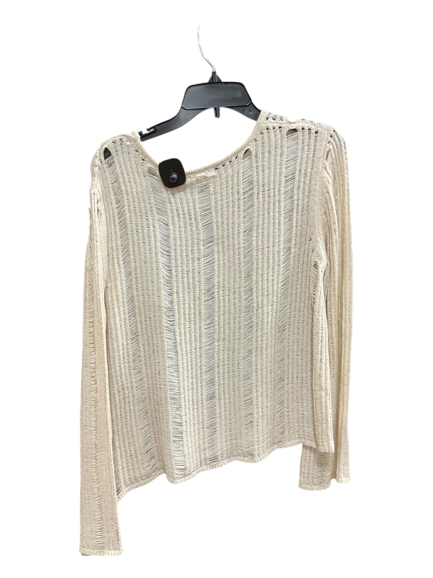 Top Long Sleeve By Blu Pepper In Beige, Size: M