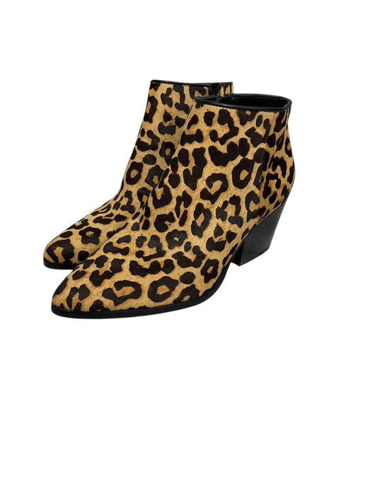 Boots Ankle Heels By Bleecker & Bond In Animal Print, Size: 6.5
