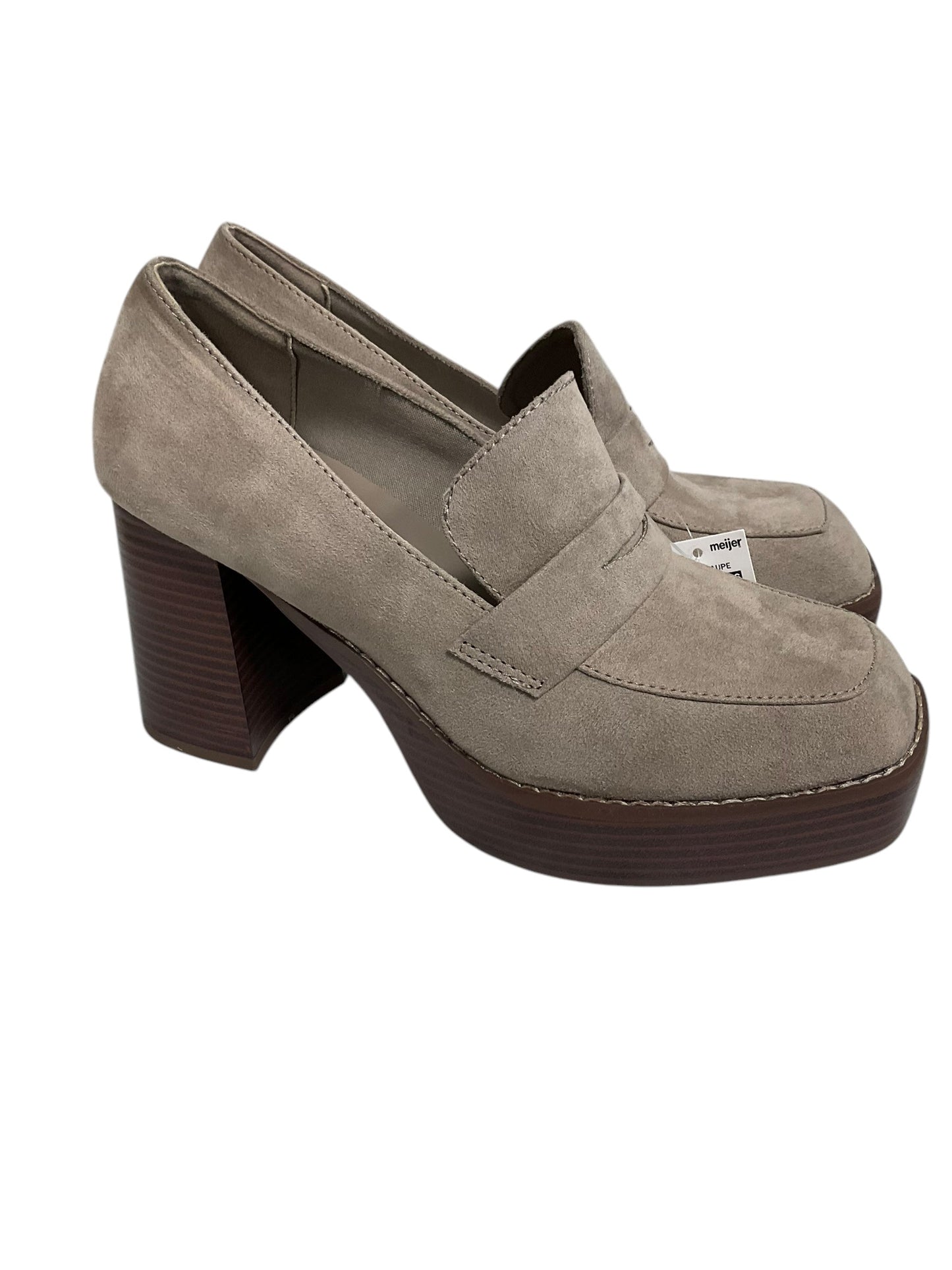 Shoes Heels Block By Ophelia Roe In Tan, Size: 8.5