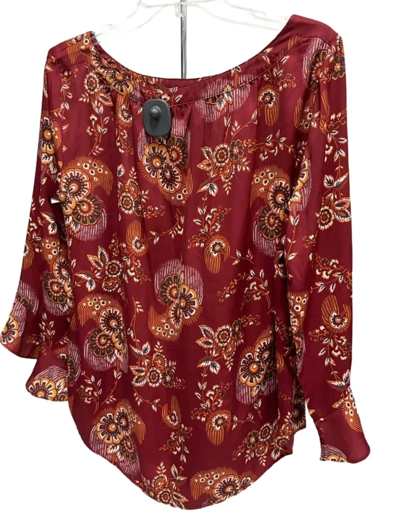 Top Long Sleeve By Loft In Red, Size: L