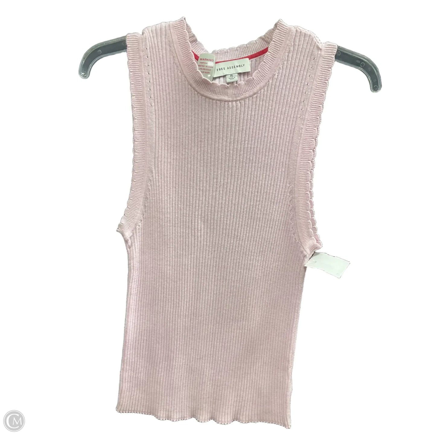 Top Sleeveless By Free Assembly In Pink, Size: Xl