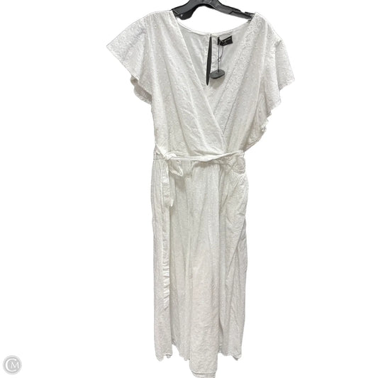 Dress Casual Midi By Lane Bryant In White, Size: 3x