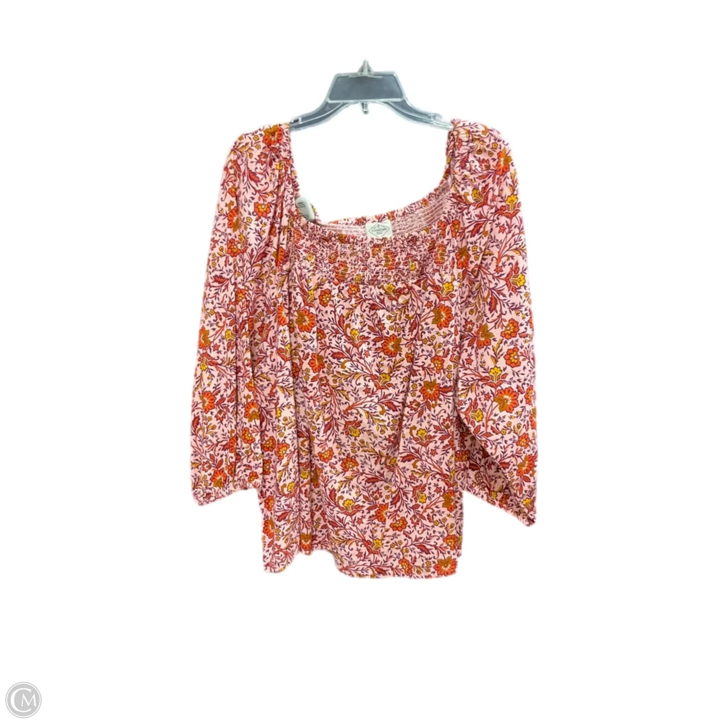 Top Short Sleeve By St Johns Bay In Peach, Size: 2x