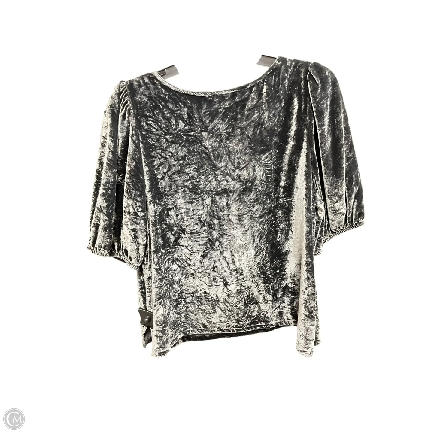 Top Short Sleeve By Loft In Grey, Size: L