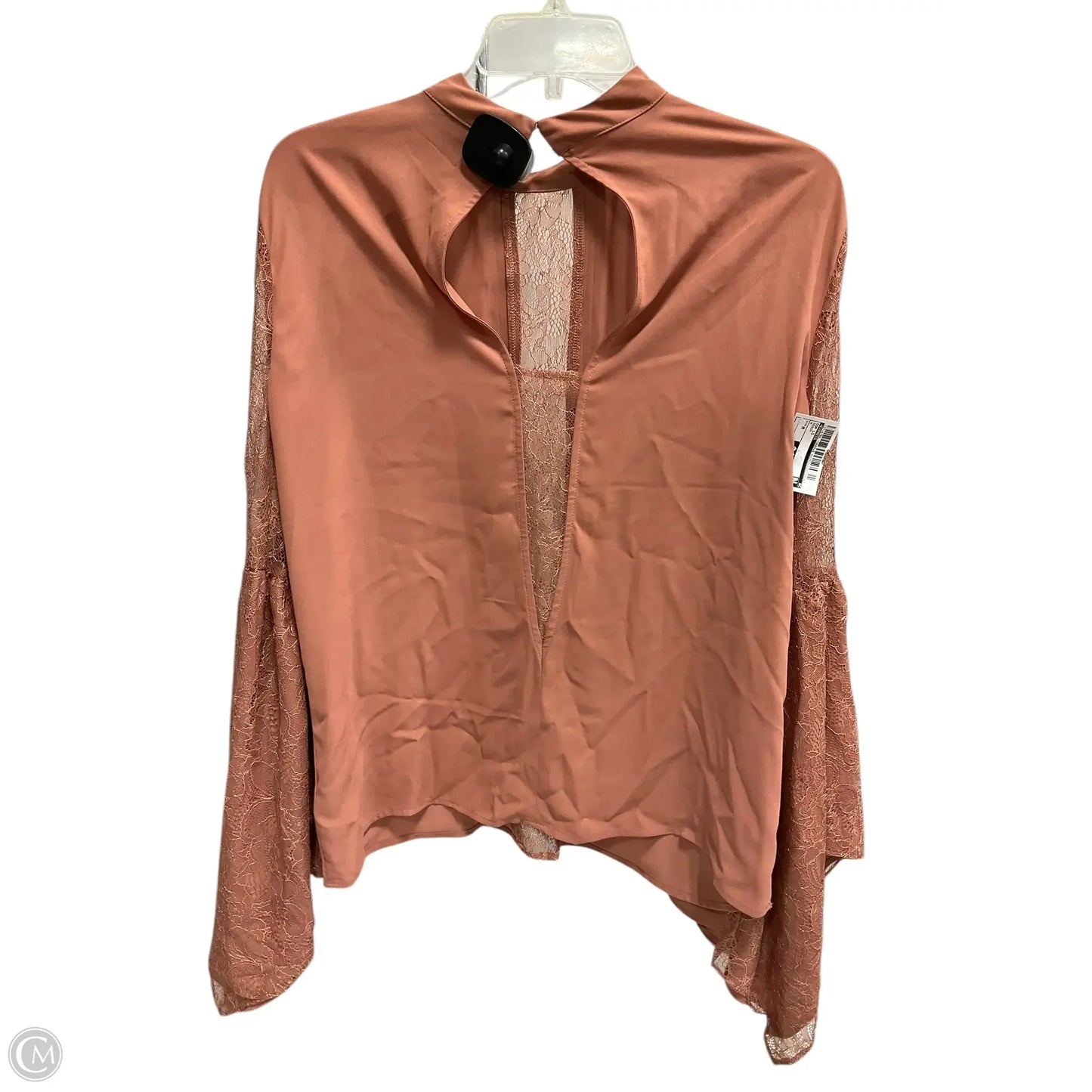 Top Long Sleeve By Express In Peach, Size: M