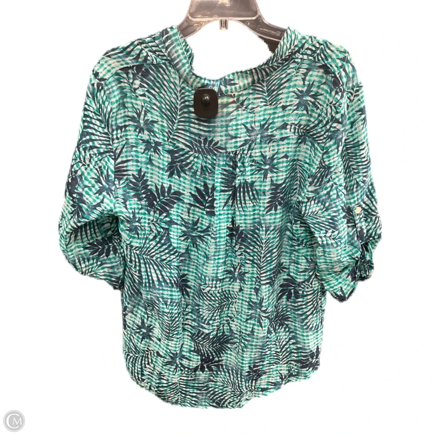 Blouse 3/4 Sleeve By Ruby Rd In Blue & Green, Size: M