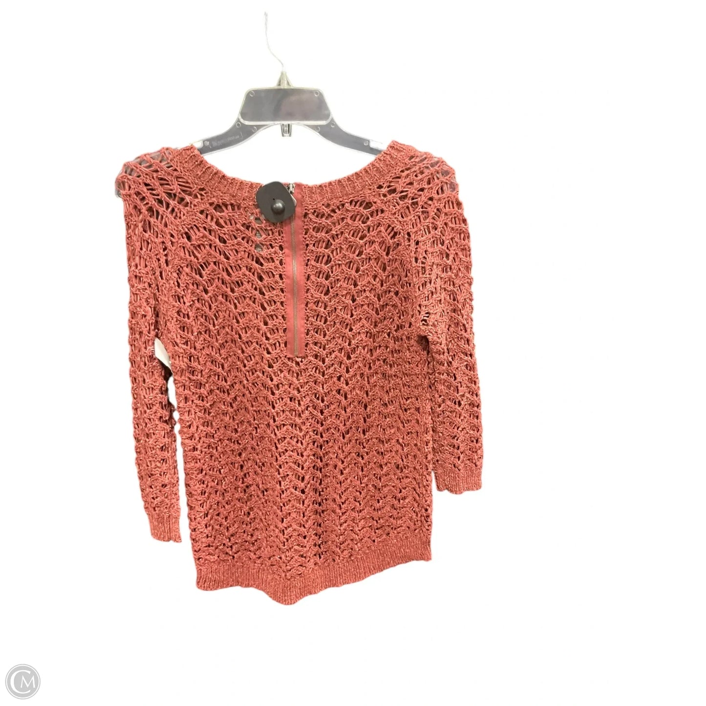 Sweater Short Sleeve By Fenn Wright Manson In Orange, Size: M