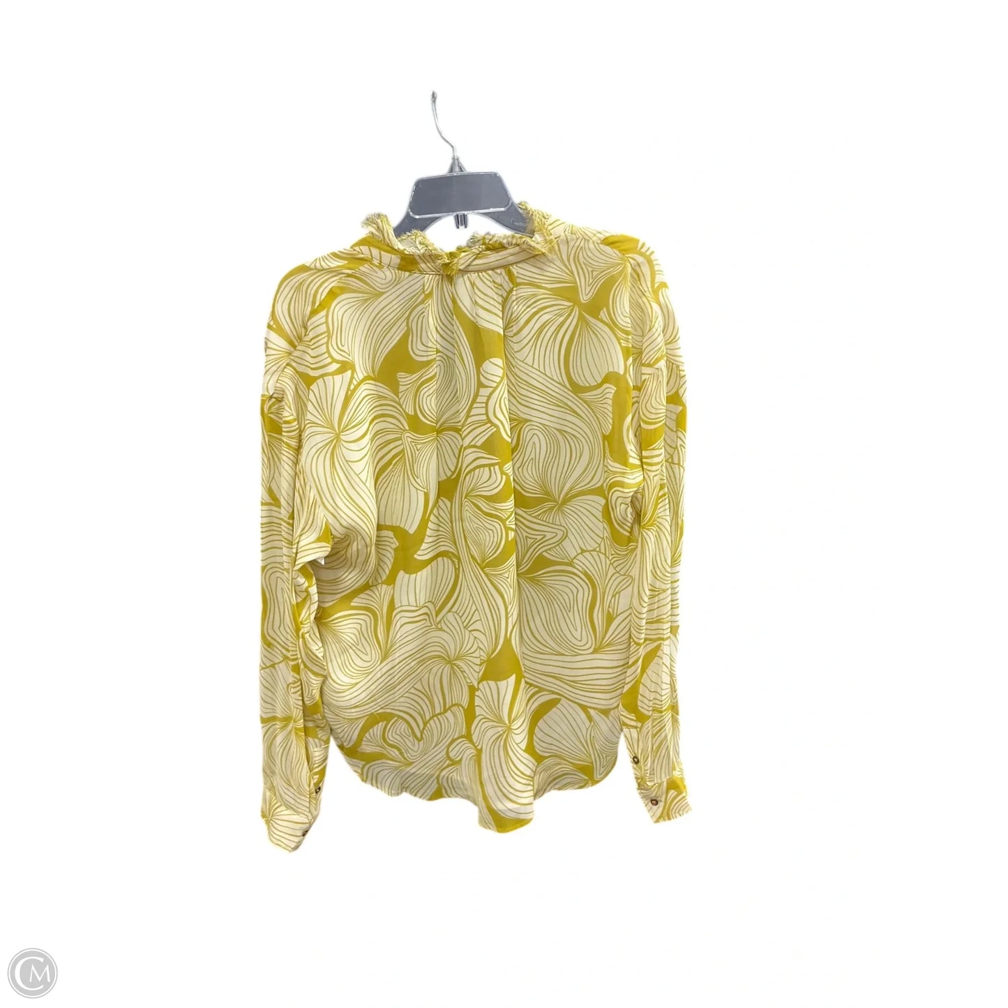 Blouse Long Sleeve By Pilcro In Green, Size: M