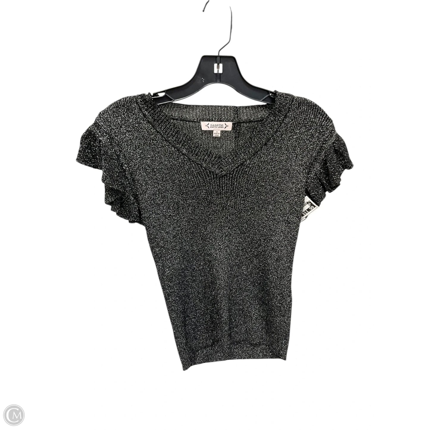 Top Short Sleeve By Nanette By Nanette Lepore In Black, Size: S
