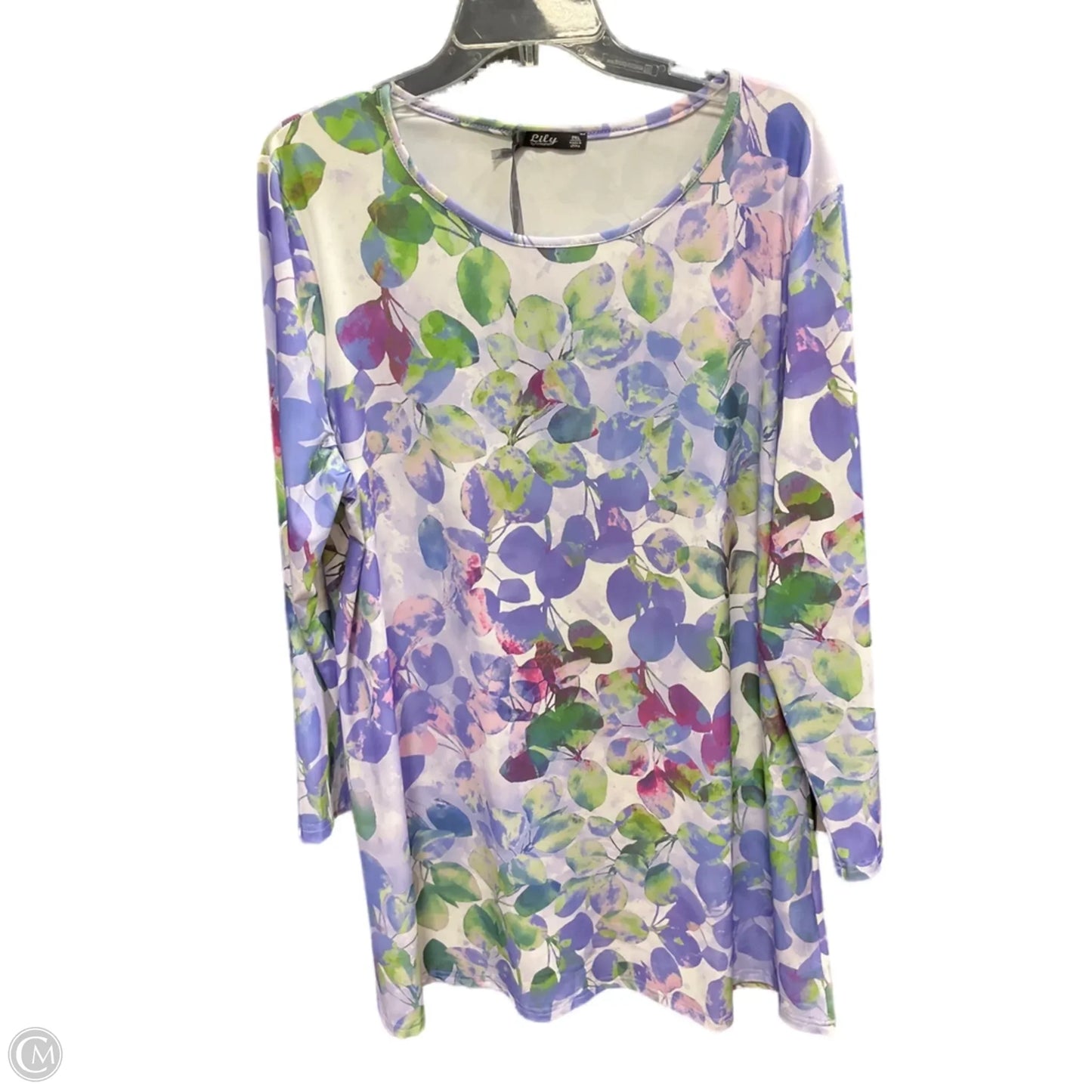 Top Long Sleeve By Lily In Purple, Size: 2x