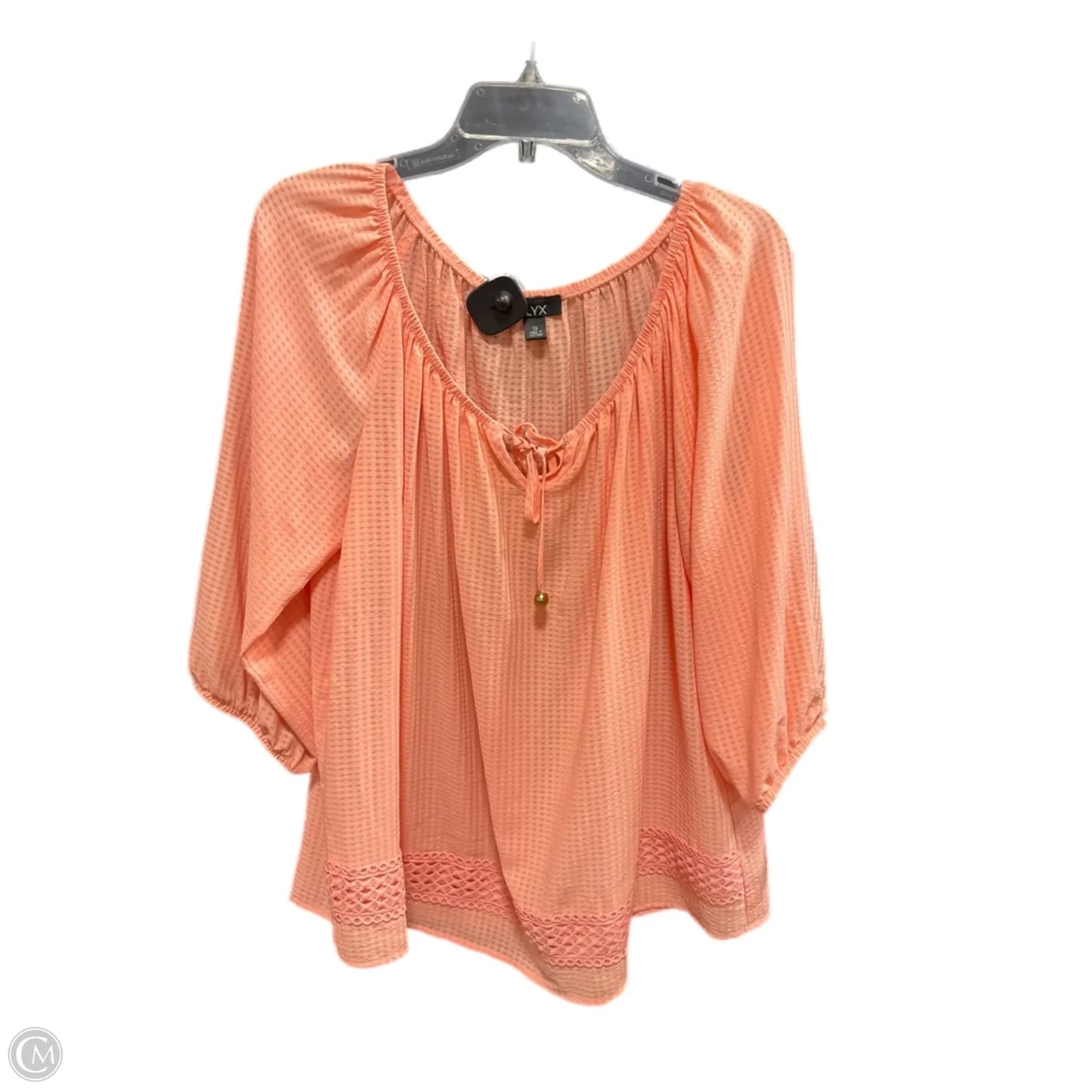 Top 3/4 Sleeve By Alyx In Orange, Size: 1x