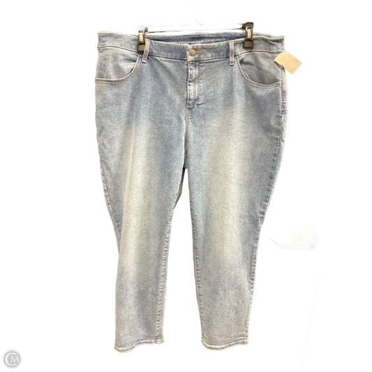 Jeans Cropped By Chicos In Blue Denim, Size: Xl