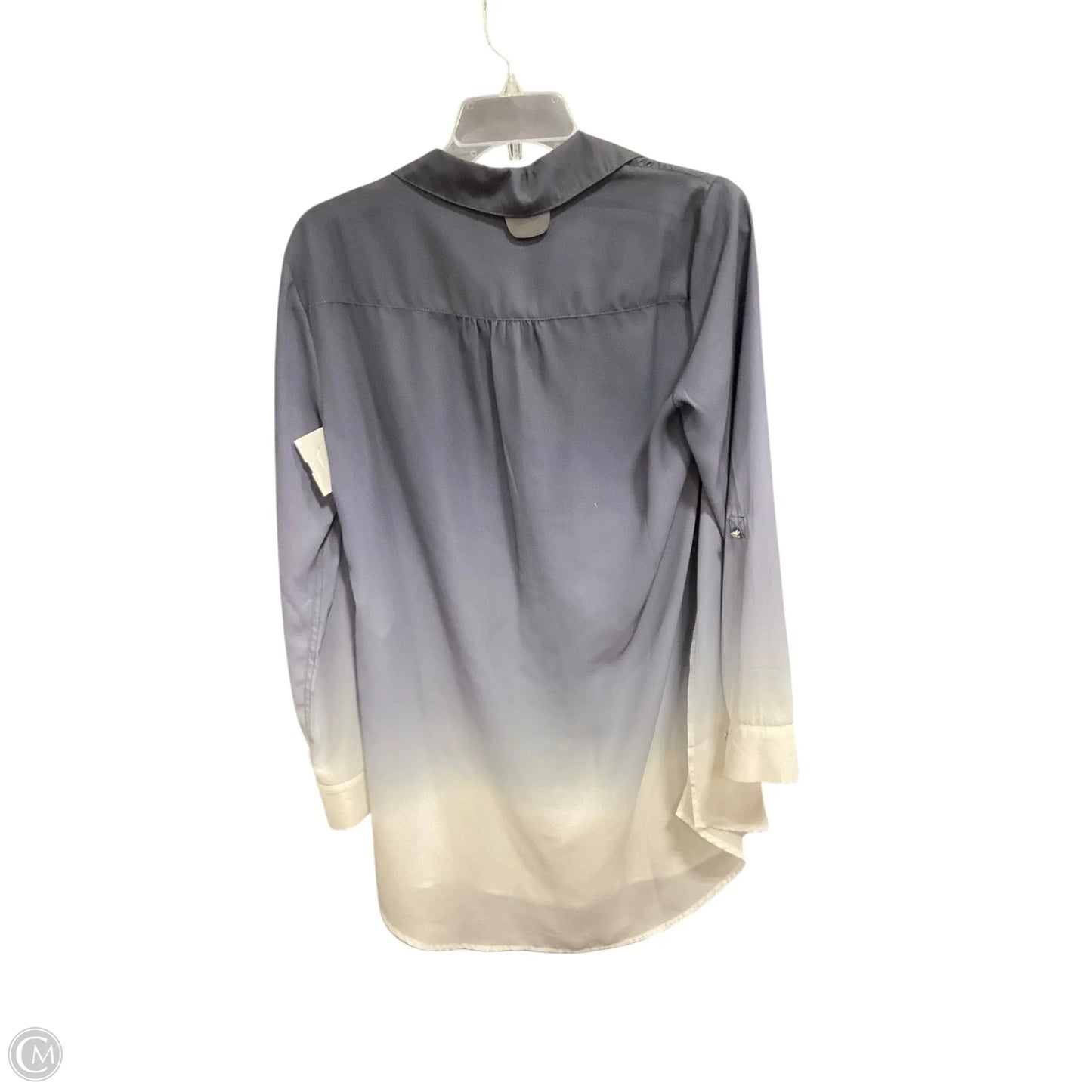 Blouse Long Sleeve By Inc In Grey & White, Size: S
