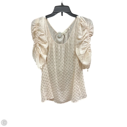 Top Short Sleeve By Max Studio In Cream, Size: Xl