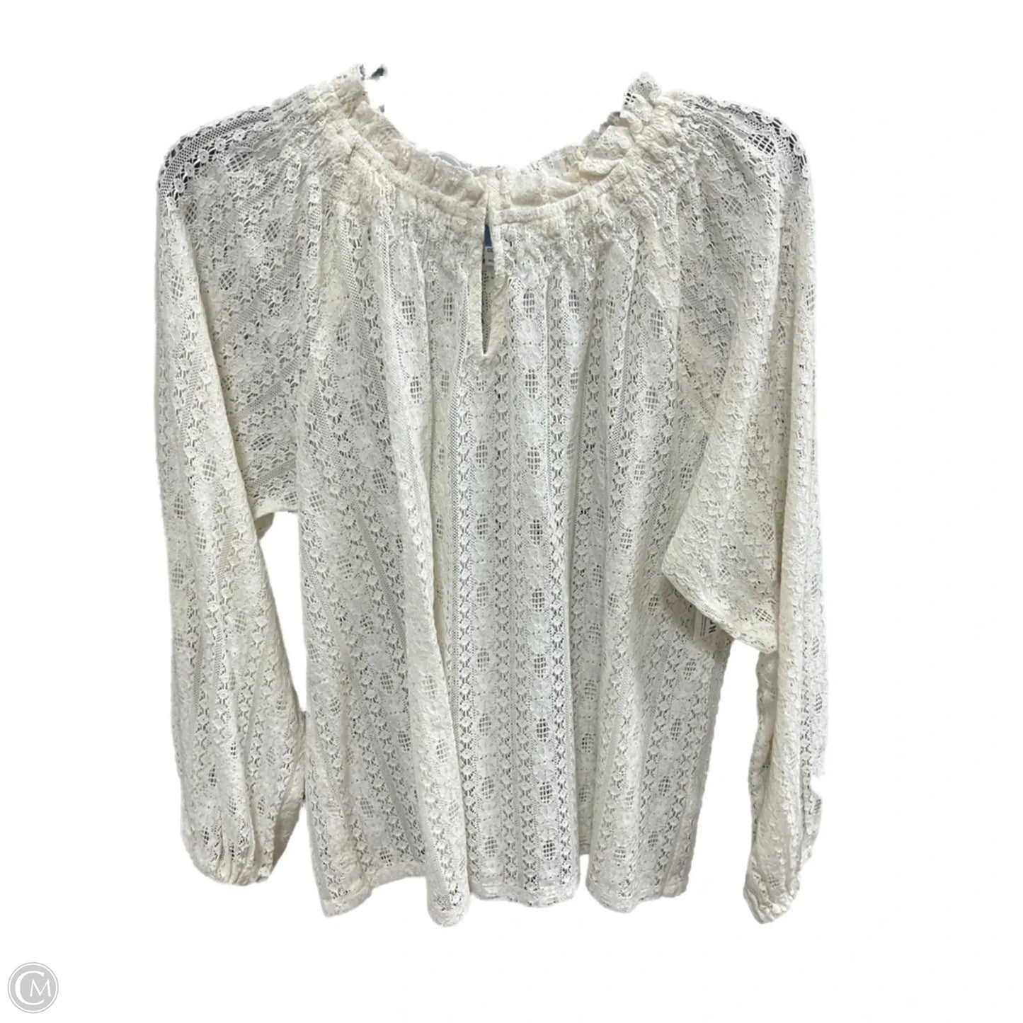 Top Long Sleeve By Old Navy In Cream, Size: M