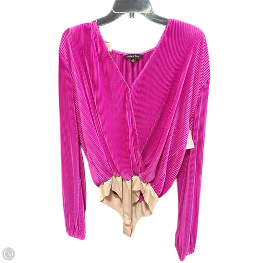 Bodysuit By Clothes Mentor In Pink, Size: S
