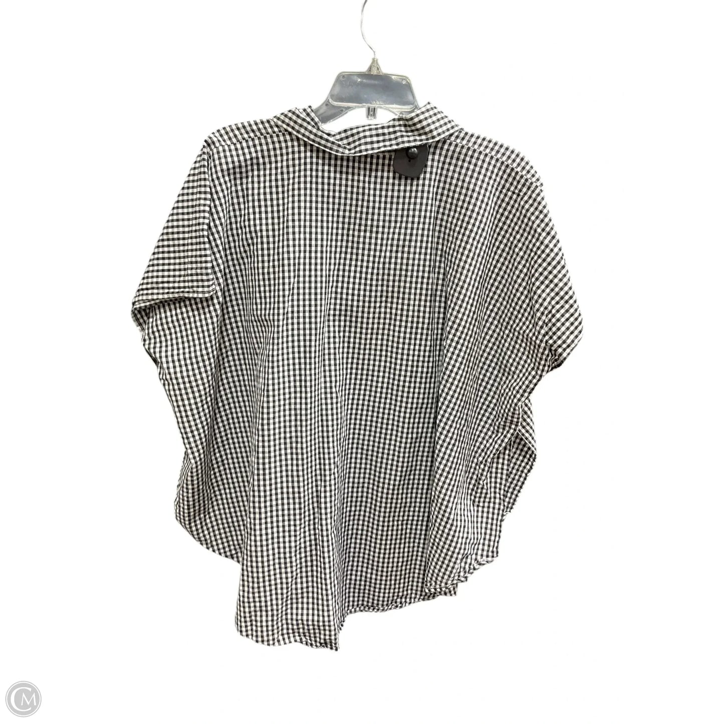 Blouse Sleeveless By Vince Camuto In Plaid Pattern, Size: Osfm