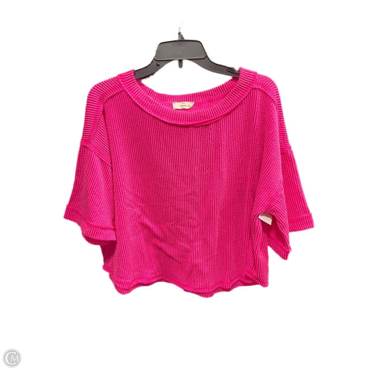 Top Short Sleeve By Entro In Pink, Size: M