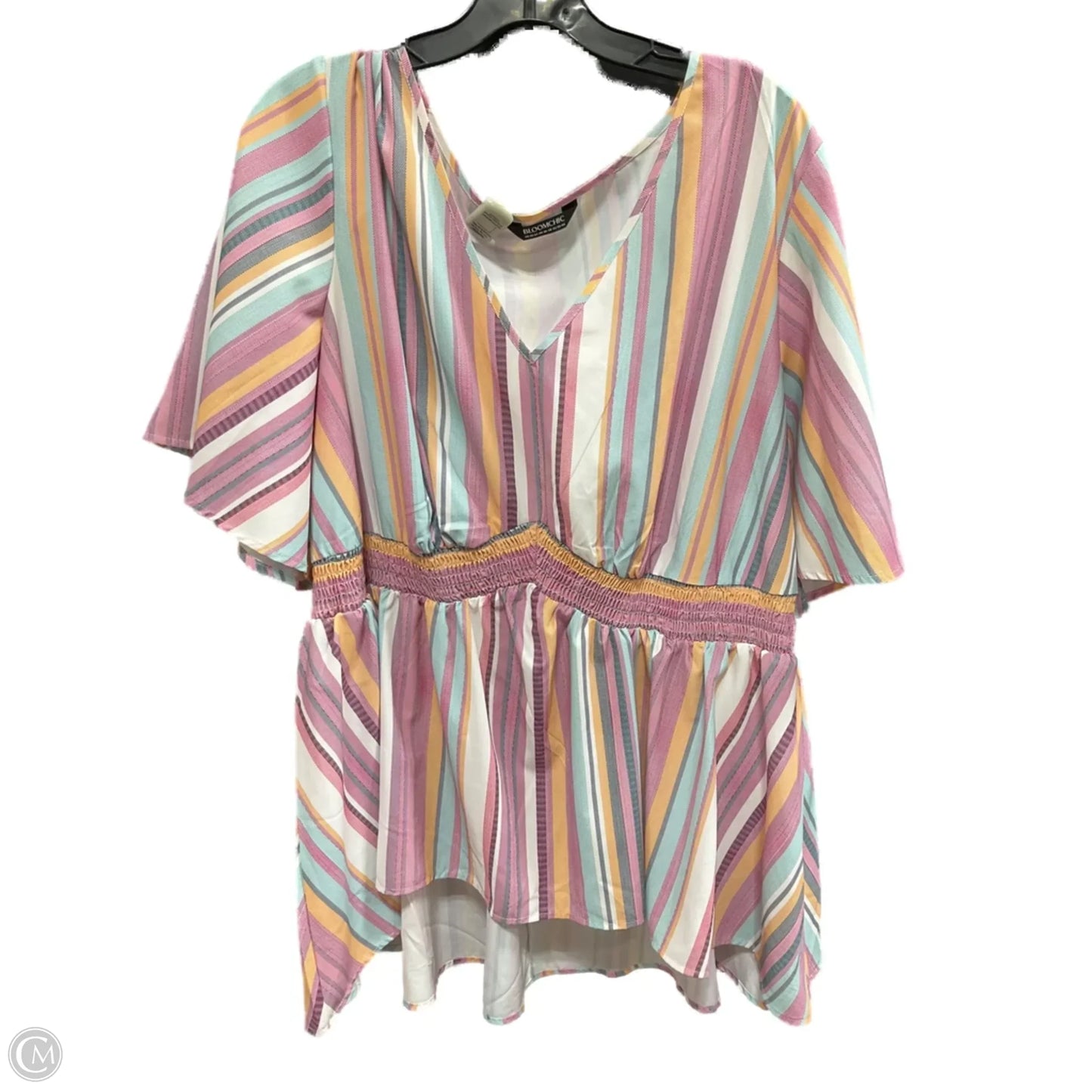 Top Short Sleeve By Clothes Mentor In Striped Pattern, Size: Xxl